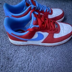 Nike Air Force 1 Low Orange and blue trainers